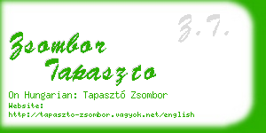 zsombor tapaszto business card