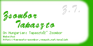 zsombor tapaszto business card